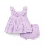 Baby Ruffle Pintuck Matching Set
