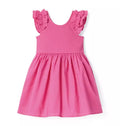 Ribbed Ruffle Sleeve Dress