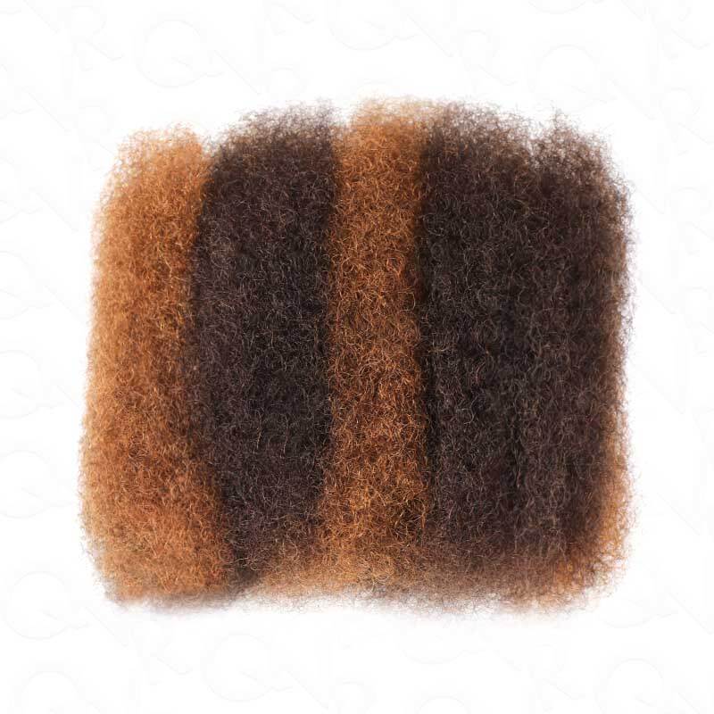 QVR Multi-Color Combo Afro Kinky Bulk Human Hair For Braiding Dreadlock