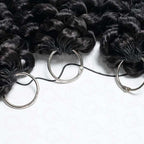 QVR Bouncy Curly Crochet Hair Natural Black Machine Made Feather Crochet Human Hair Extension