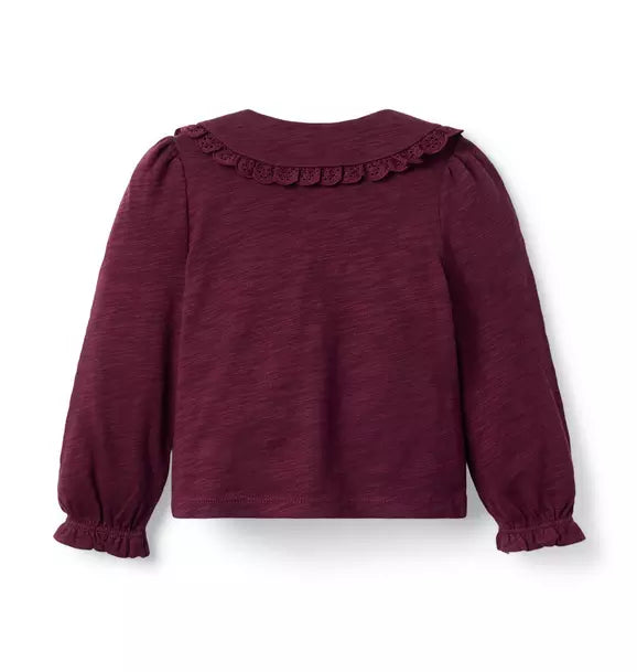 Lace Collared Top