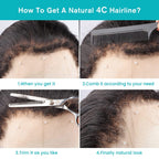 4C Edge Hairline-Straight Hair 5x5 HD Transparent Lace Frontal Wigs With Kinky Edges Curly Baby Hair