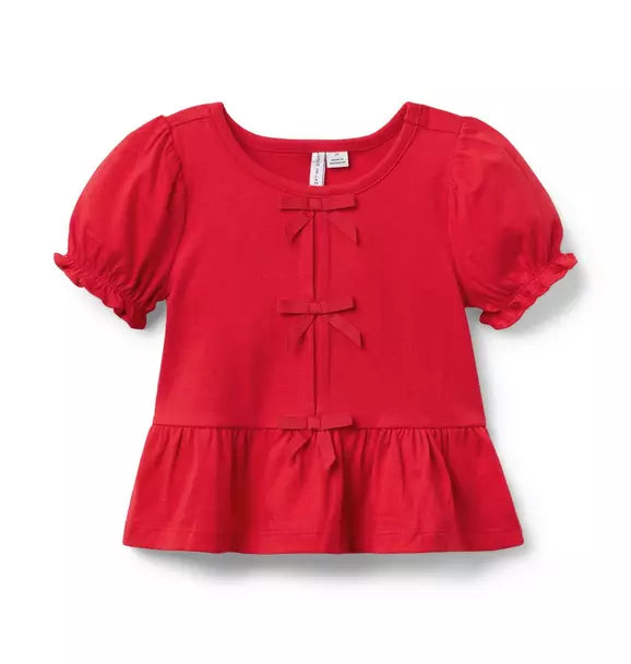 Bow Peplum Top