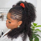 QVR Premium Chinese Hair Afro Kinky Curly Virgin Human Crochet Hair Natural Black Machine Made Feather Crochet Hairstyles