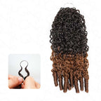QVR Ombre Brown Feather Crochet Human Hair #T2/30 Burmese Curly Machine Made Crochet Weave Hair Extensions