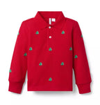 Embroidered Tree Pique Polo