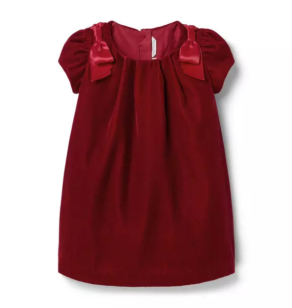 The Velvet Shoulder Bow Dress