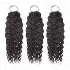 QVR Water Wave Crochet Hair Natural Black Machine Made Feather Human Hair Extension
