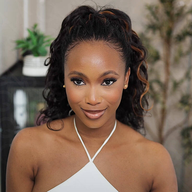 QVR Highlight Brown Body Wave Feather Crochet Hair Machine Made Feather Human Hair Extension