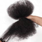 QVR Natural Black Afro kinky Bulk Hair Extensions For Braiding Dreadlock Human Hair