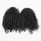 QVR Burmese Kinky Curly Crochet Hair Machine Made Natural Black Natural Curls Feather Human Hair Extension