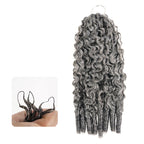 Member Sale|QVR Burmese Curly Feather Crochet Human Hair Salt Pepper Crochet Hair