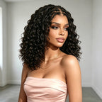 QVR Knotless Boho Braid 5X5 Lace Closure Wig with Braided Top Wear To Go Virgin Human Hair Wigs