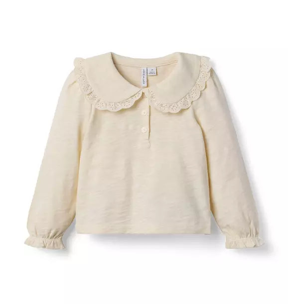 Lace Collared Top