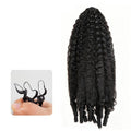 QVR Kinky Straight Feather Crochet Human Hair with Sprial Ends Machine Made Crochet Weave Hair Extensions
