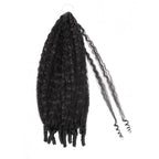 QVR Kinky Straight Feather Crochet Human Hair with Sprial Ends Machine Made Crochet Weave Hair Extensions