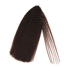 QVR Dark Brown Kinky Straight Feather Crochet Human Hair Miracle Knots Crochet Weave Hair Extensions
