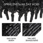 QVR Burmese Curly PU Clip In Hair Extensions 9PCS 5PCS Volumizer Human Hair