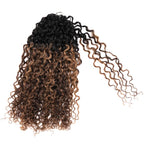 QVR Honey Caramel Mixed Highlights Feather Crochet Human Hair Twist Curly Miracle Knots Crochet Weave Hair Extensions