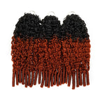QVR Burmese Curly Feather Crochet Human Hair #T1B/350 Miracle Knots Machine Made Crochet Weave Hair Extensions