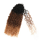 QVR Twist Curly Feather Crochet Human Hair Ombre #T1B/30/27 Miracle Knots Crochet Weave Hair Extensions