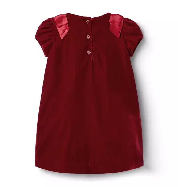 The Velvet Shoulder Bow Dress