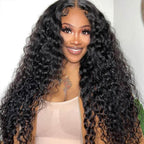 QVR Glueless Water Wave Pre-Bleached 7x5 Lace Wig With Invisible Knots