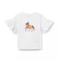 Horse Ruffle Sleeve Tee