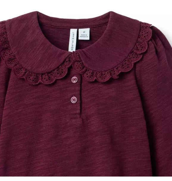 Lace Collared Top