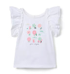 Beach Umbrella Ruffle Sleeve Tee