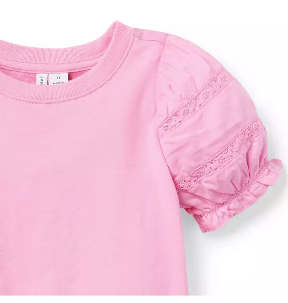 Lace Puff Sleeve Top
