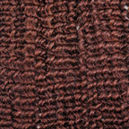 QVR Reddish Brown Crochet Weave Hair Extensions Machine Made #33B Feather Human Crochet Hair