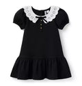 Eyelet Collar Ponte Dress