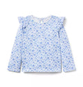 Ditsy Floral Ruffle Shoulder Top