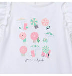 Beach Umbrella Ruffle Sleeve Tee