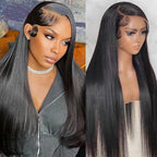 QVR Glueless Pre-cut 4x4 HD Lace Closure Human Hair Wigs Straight Wear & Go Wigs