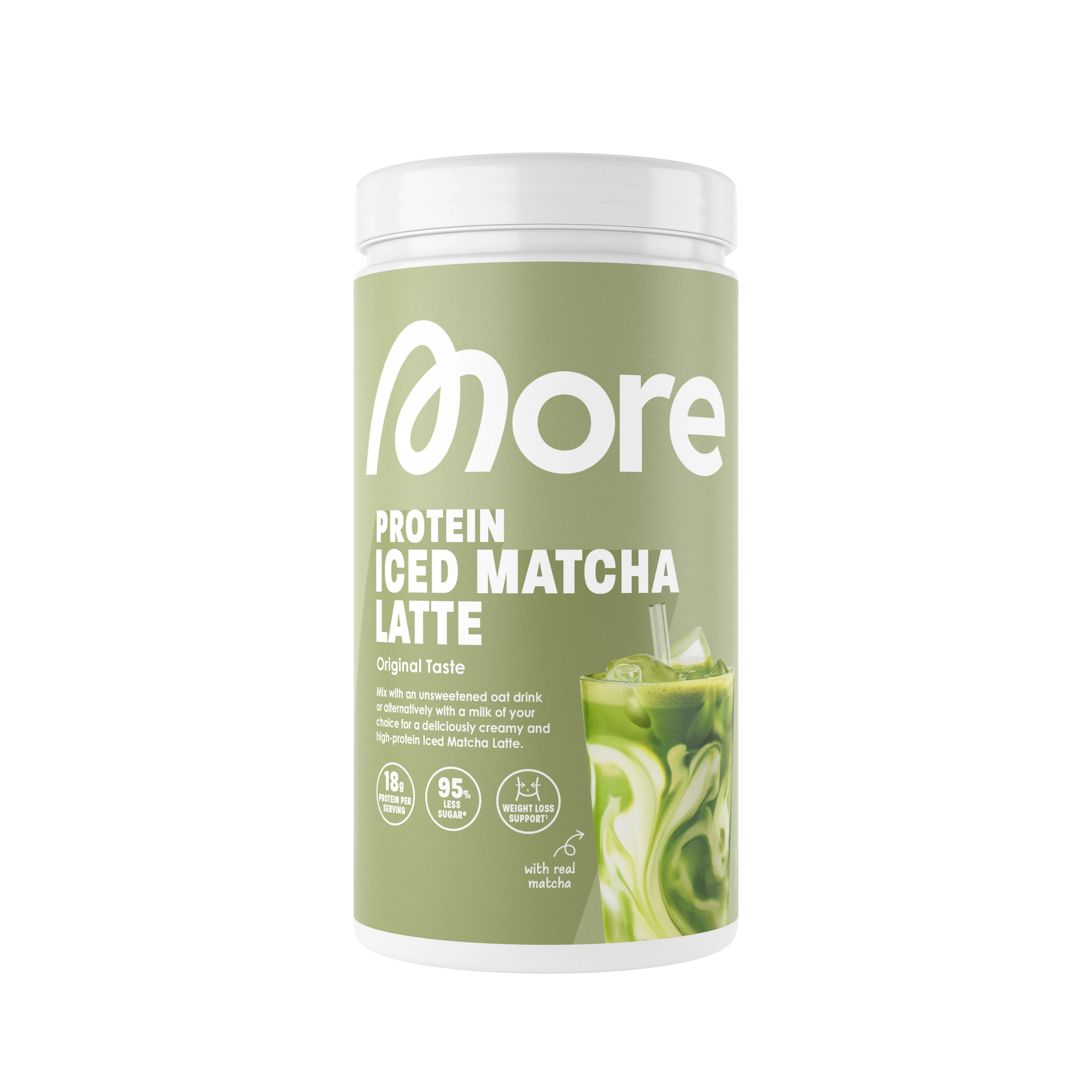 More Protein Iced Matcha Latte