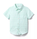 Plaid Linen-Cotton Shirt