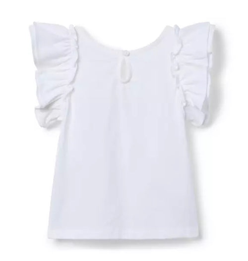 Beach Umbrella Ruffle Sleeve Tee