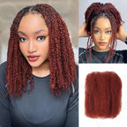 QVR Reddish Brown Color Afro Kinky Bulk Human Hair For Braiding Dreadlock Hair