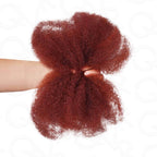 QVR Reddish Brown Color Afro Kinky Bulk Human Hair For Braiding Dreadlock Hair