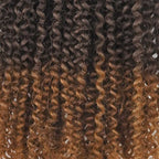 QVR #T2/30 Crochet Hair Afro Kinky Curly Machine Made Feather Human Hair Extension
