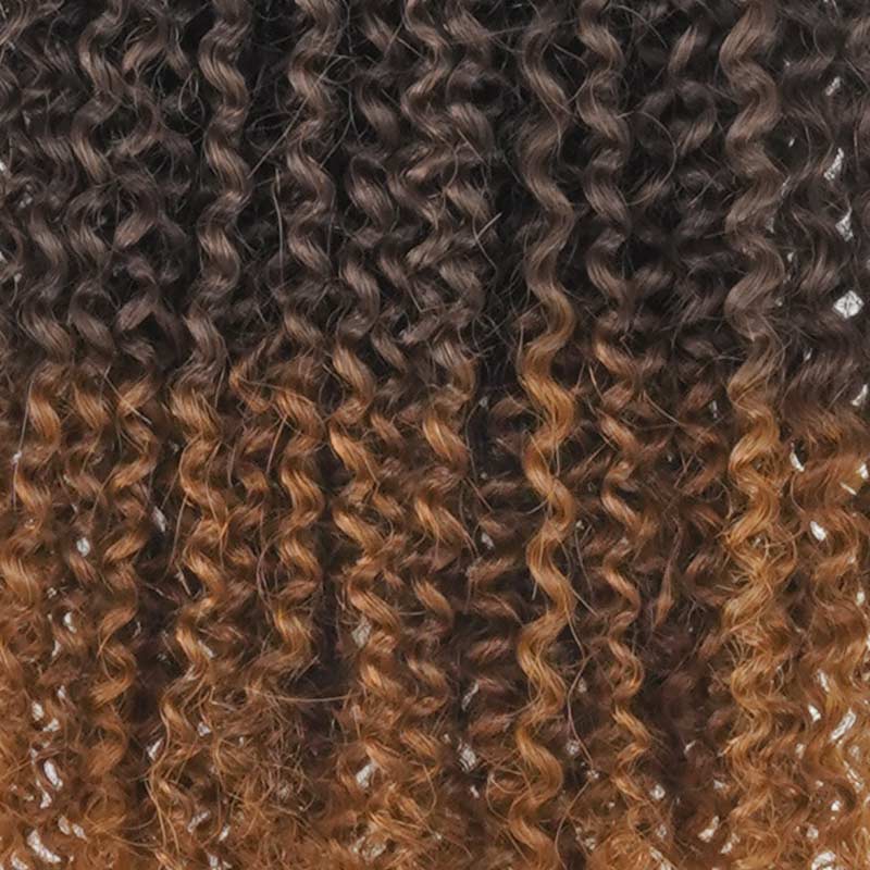 QVR Premium Chinese Hair Afro Kinky Curly Virgin Human Crochet Hair Ombre #T2/30 Machine Made Feather Crochet Hairstyles