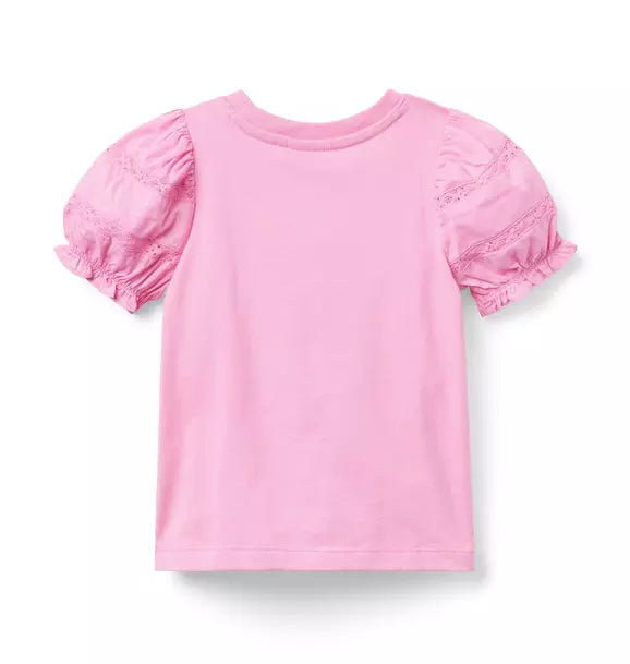 Lace Puff Sleeve Top