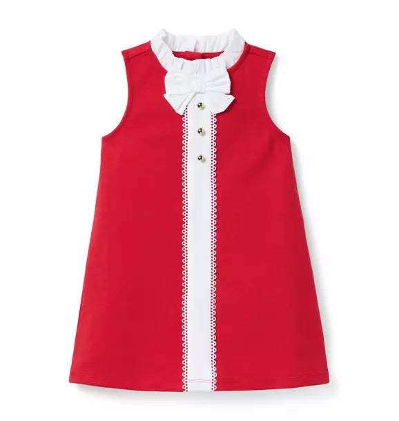 Lace Trim Ponte Dress