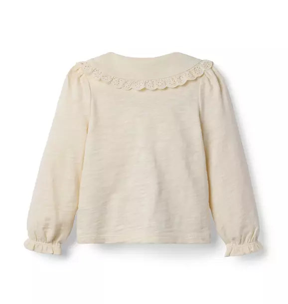 Lace Collared Top