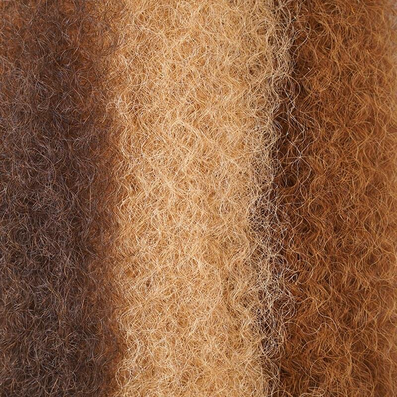 QVR 3 In 1 Afro Kinky Bulk Three Colors #4/30/27 Human Hair For Braiding Dreadlock Hair