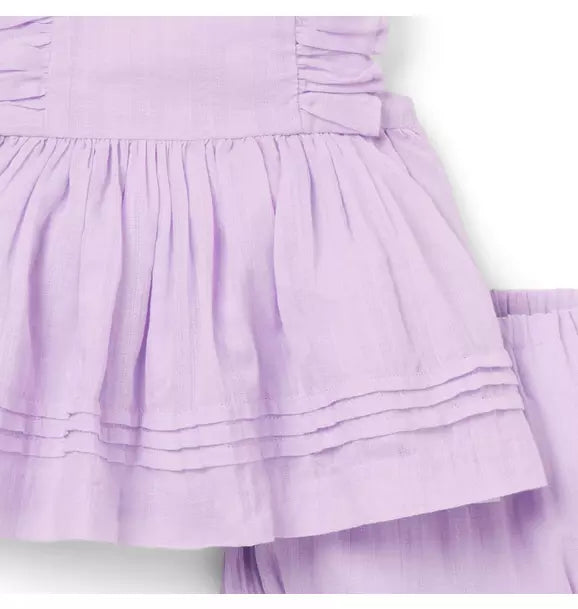 Baby Ruffle Pintuck Matching Set
