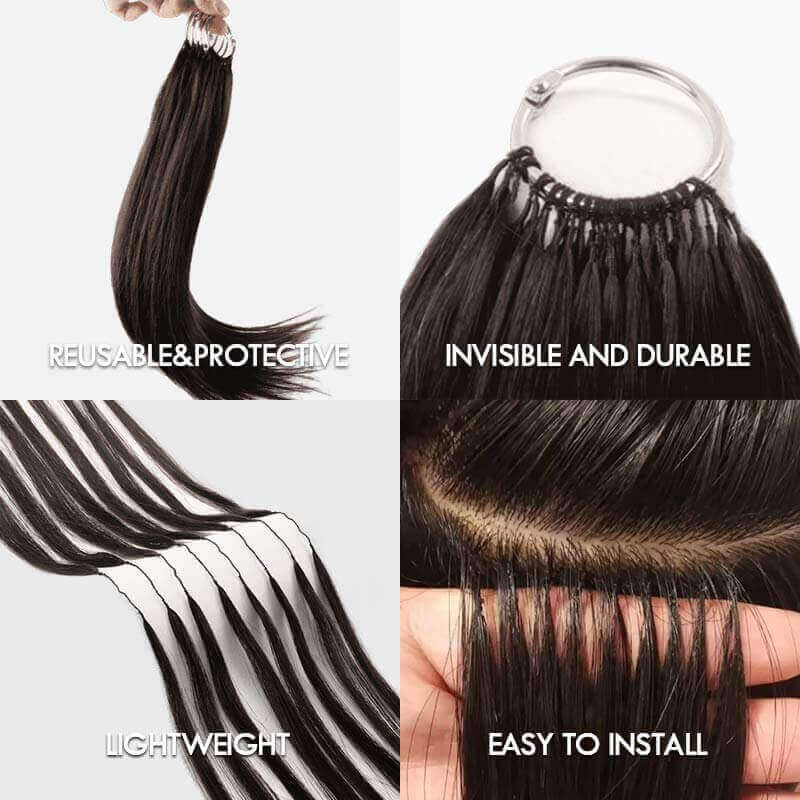 QVR Highlight Crochet Hair Water Wave #4+#30+#27 Machine Made Feather Human Hair Extension