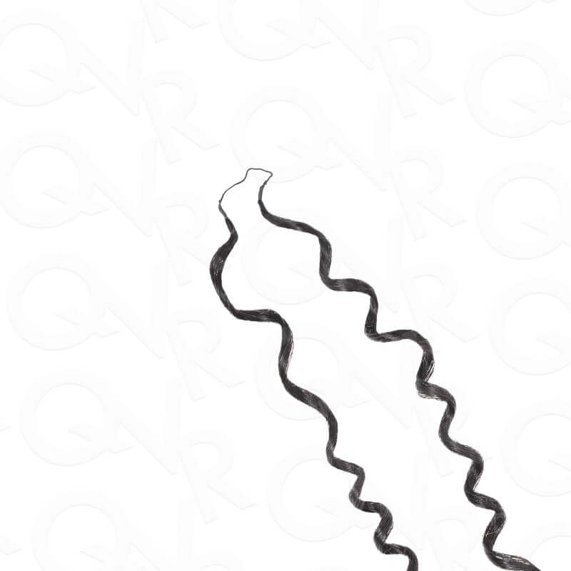 QVR Ramen Curl Crochet Hair Natural Black Machine Made Feather Crochet Human Hair Extension